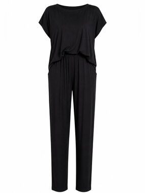 Pure Essence Bamboo Overlay Jumpsuit Black Small Canada